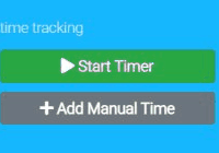 Start Timer and Add Manual Time buttons